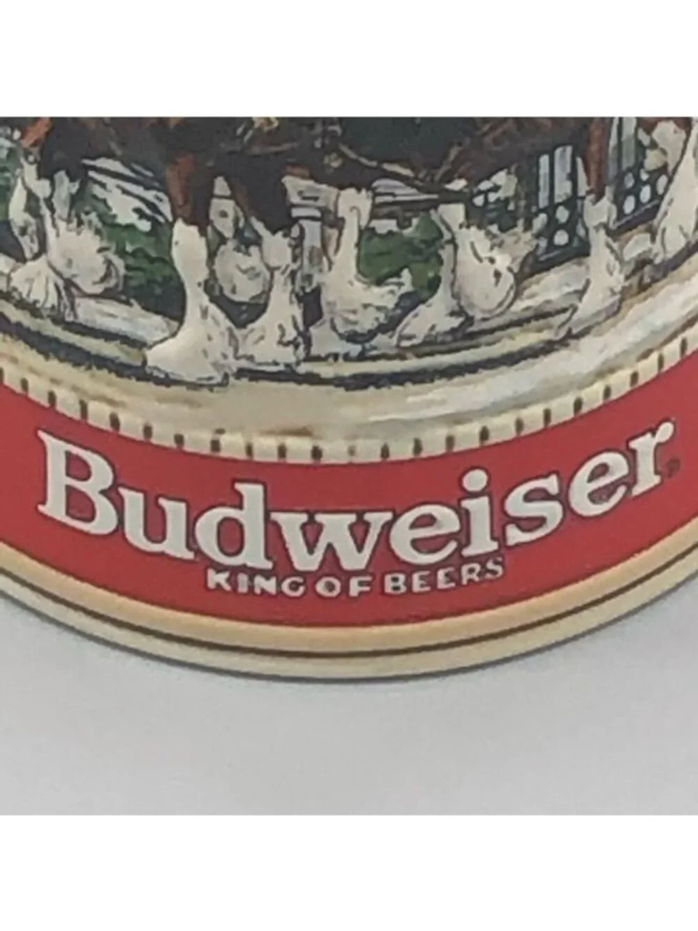 Budweiser clydesdales Christmas collector mug stine 6.5